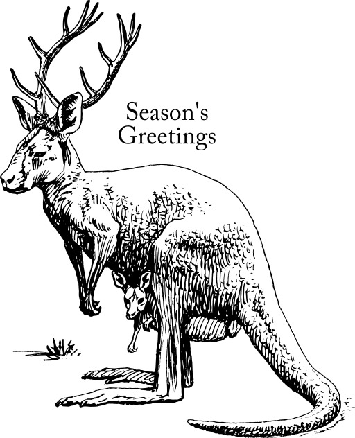 검정 과 화이트 a deer 와 the 낱말 seasons 인사말