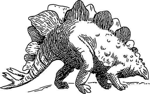 Black And White A Dinosaur 2
