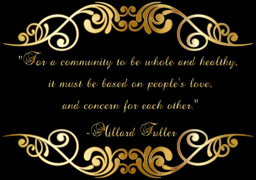 블랙 And Gold Frame With A Quote That Says, For Community, We Need To Be