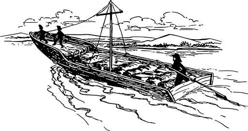 Black And White A Boat On The Water