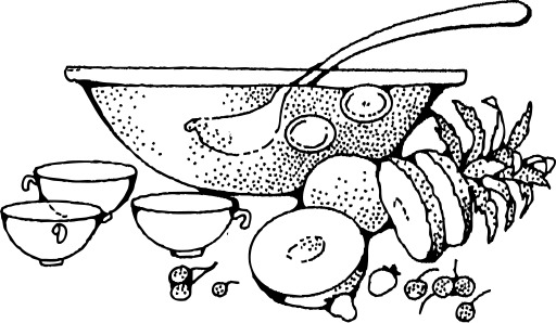블랙 And White A Bowl Of Fruit