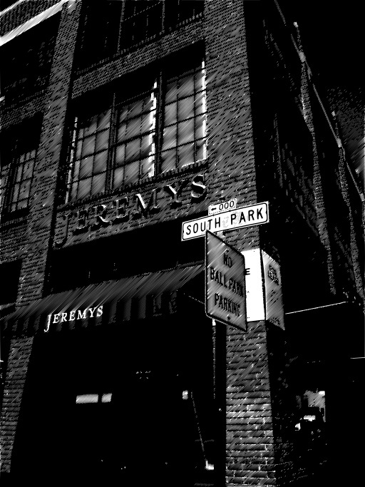 블랙 And White A Brick Building