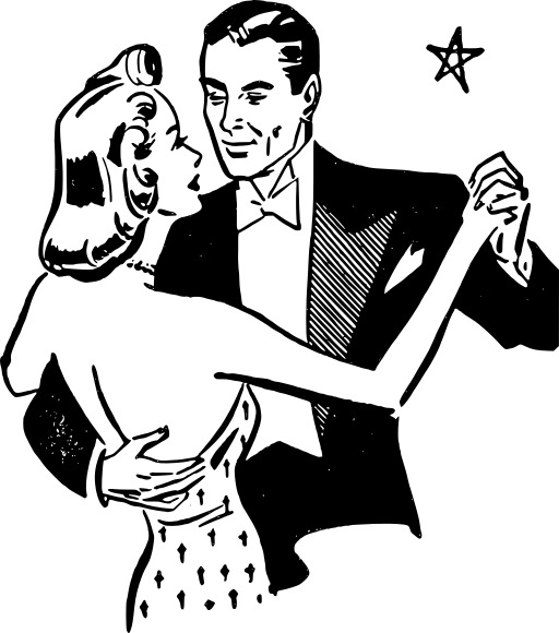 블랙 And White A Couple Dancing