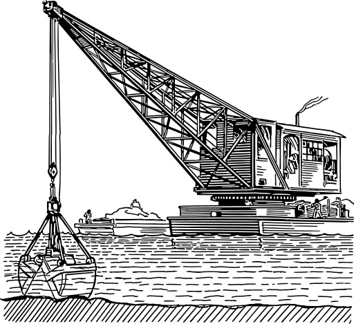 블랙 And White A Crane In The Water