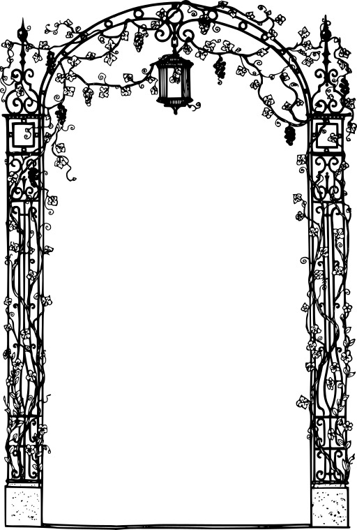 블랙 And White A Garden Arch