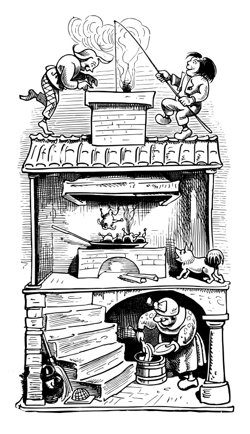 블랙 And White A Man And Woman In A Fireplace 2