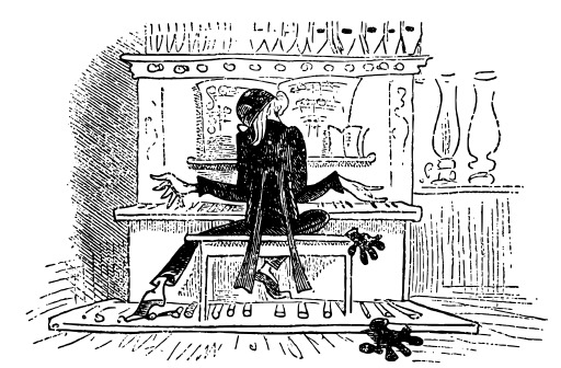 블랙 And White A Man Sitting At A Desk 2