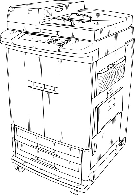 블랙 And White A Printer