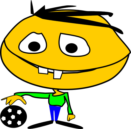만화 소년 와 Soccer Ball Clipart