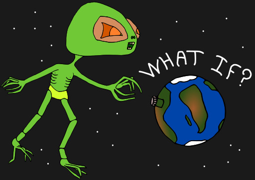 만화 Alien With A Planet In The Background