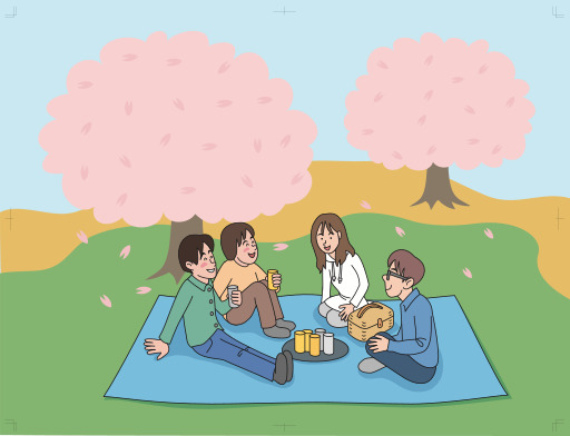 패밀리 Having A Picnic In The Park