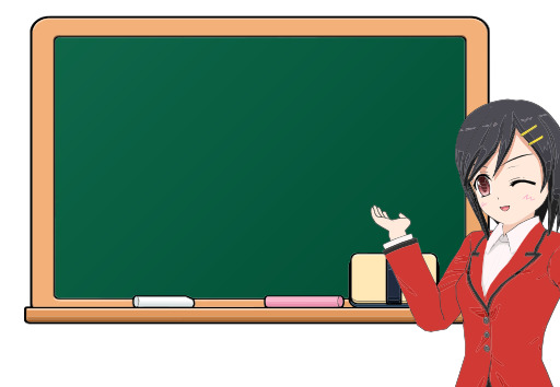 여성 Teacher Standing In Front Of A Blackboard