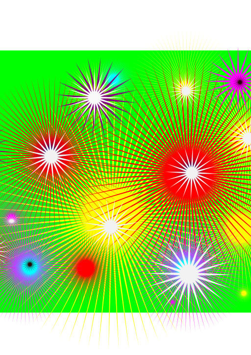 불꽃놀이 On A Green Background