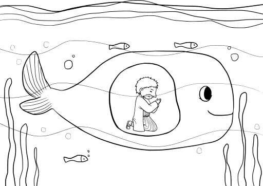 Fish Swimming In The Ocean Coloring Page