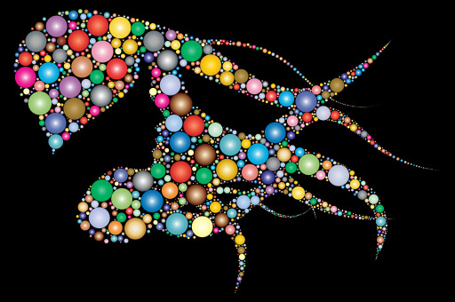 말 Made Up Of Balloons On A Black Background 3