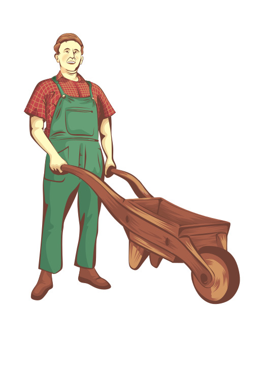사람 에 전체 과 overalls 와 a 바퀴
