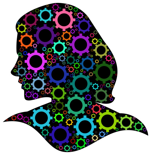 실루엣 Of A Man With Gears In His Head