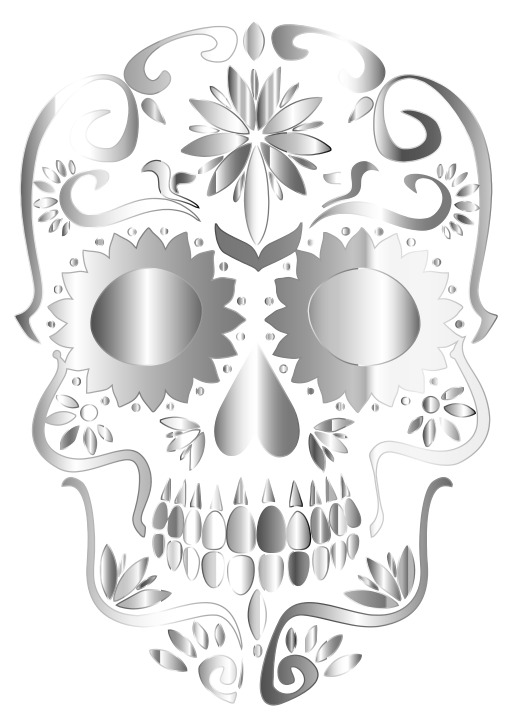Silver Skull 와 A Floral 디자인 에 그것 2