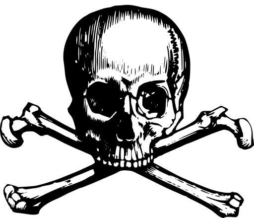 Skull And Crossbones On A White Background