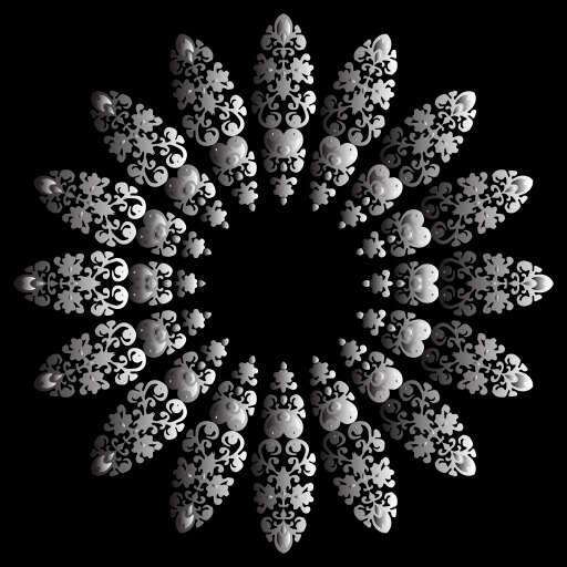 Snowflake On A Black Background