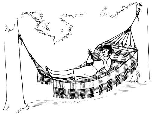 A Woman Laying In A Hammock