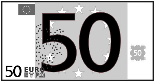 별 50 유로 Euro Banknote