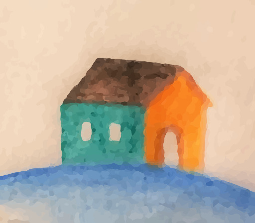 구급차 Painting Of A House On A Hill