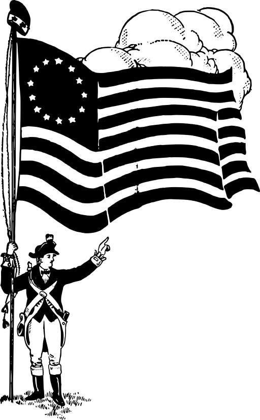 American Flag With A Man Holding It 2