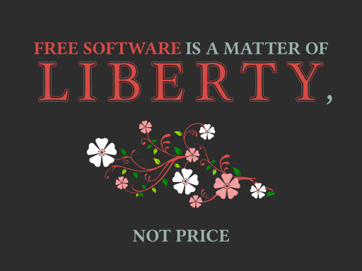 Black 배경 와 The Words Free Software 이다 A Matter Of Liberty, 아니 가격