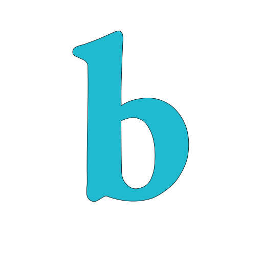 Blue Letter B On A White Background