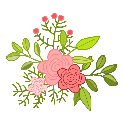 꽃다발 의 핑크 장미 과 Green Leaves 에 A 화이트 배경