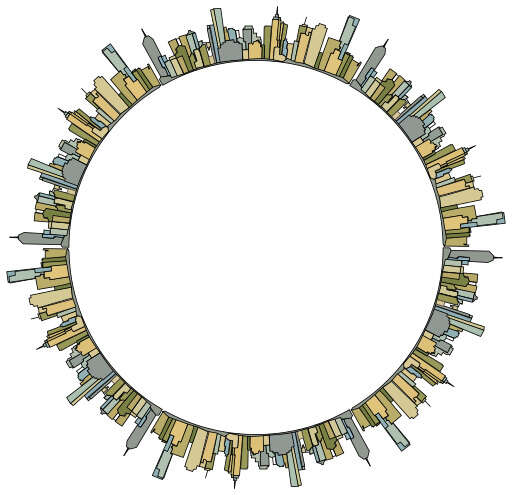 Circular Frame With Books On It
