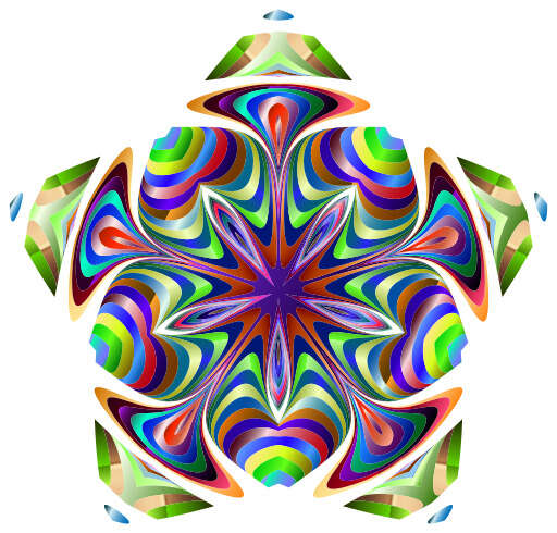 Colorful Circular Design With Many Colors And Shapes