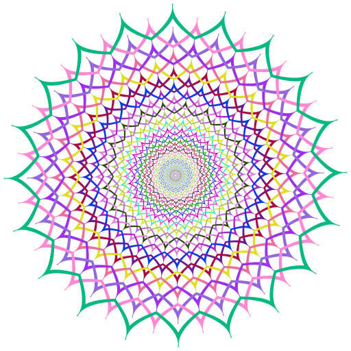 Colorful Circular Pattern With Many Colors