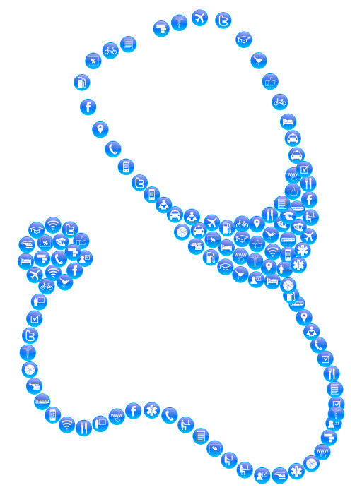 Letter P Made Up 의 Blue Bubbles 에 A 화이트 배경
