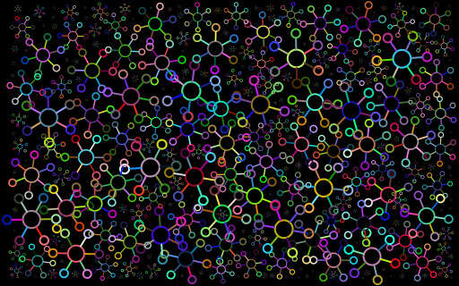 Lot Of Colorful Circles On A Black Background