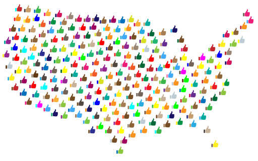 Map Of The United Made Up Of Colored Bottles