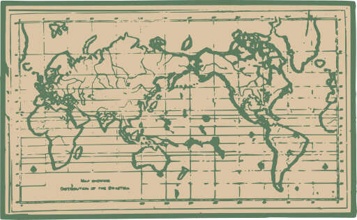 Map Of The World On A White Background