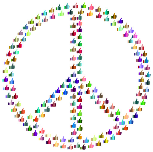 Peace Sign Made Up 의 많은 다른 색상 2