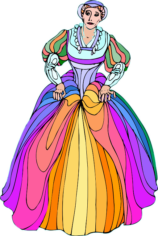 공주 In A Colorful Dress