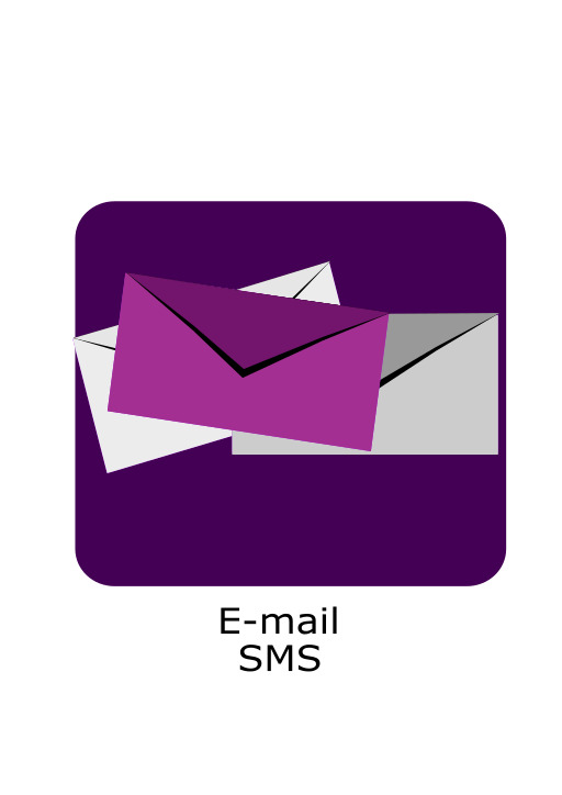 Purple Envelope With The Letter E - Mail On It에 대해