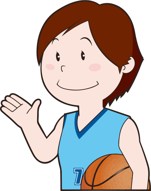 A 소년 Holding A Basketball 에 그의 손