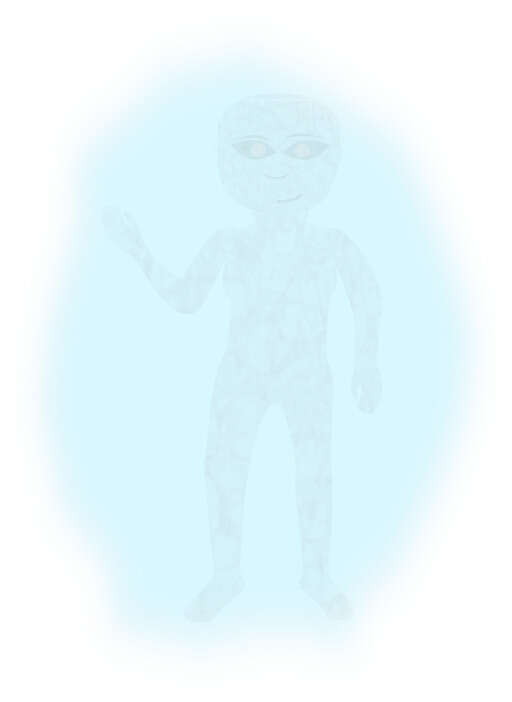 White Toy With A Blue Background And A White Background