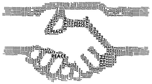 워드 Cloud With The Words Peace, Peace 2