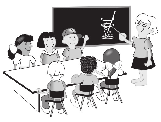 블랙 And White A Teacher Teaching To Her Students