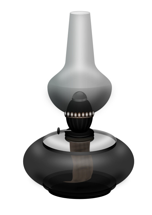 블랙 And White Lamp On A White Background