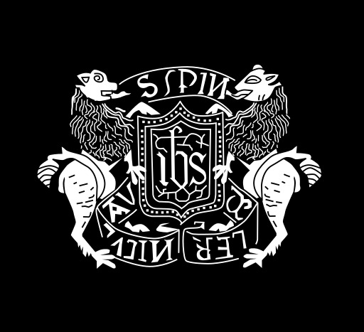 블랙 And White Logo With Two Lions On It