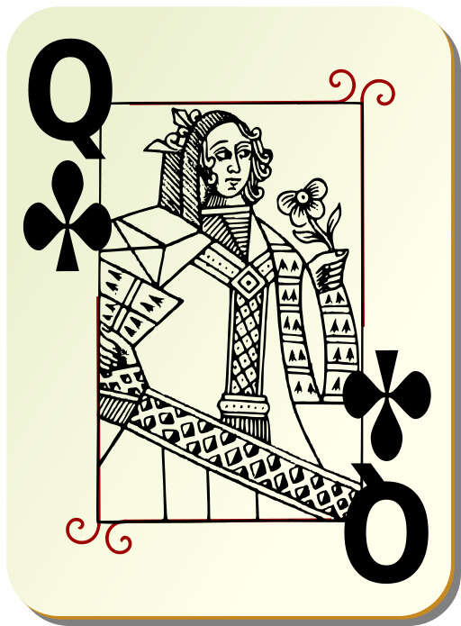 Black And White Playing Card With An Image Of A King Of Spades