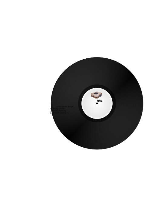 Black Vinyl Record On A White Background