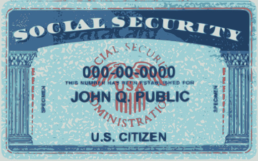 블루 And White Sign With The Words Social Security On It